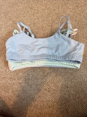 Girls' Pastel Light Blue Comfort Bralette with Adjustable Straps